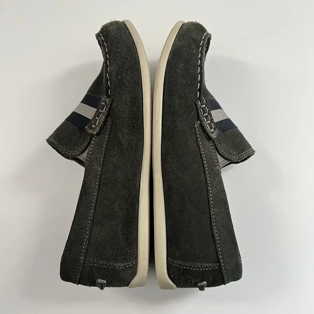 Florsheim Jasper JR Gray Suede Strap Kids Loafer 2.5M Slip-On Comfort Shoe 16680